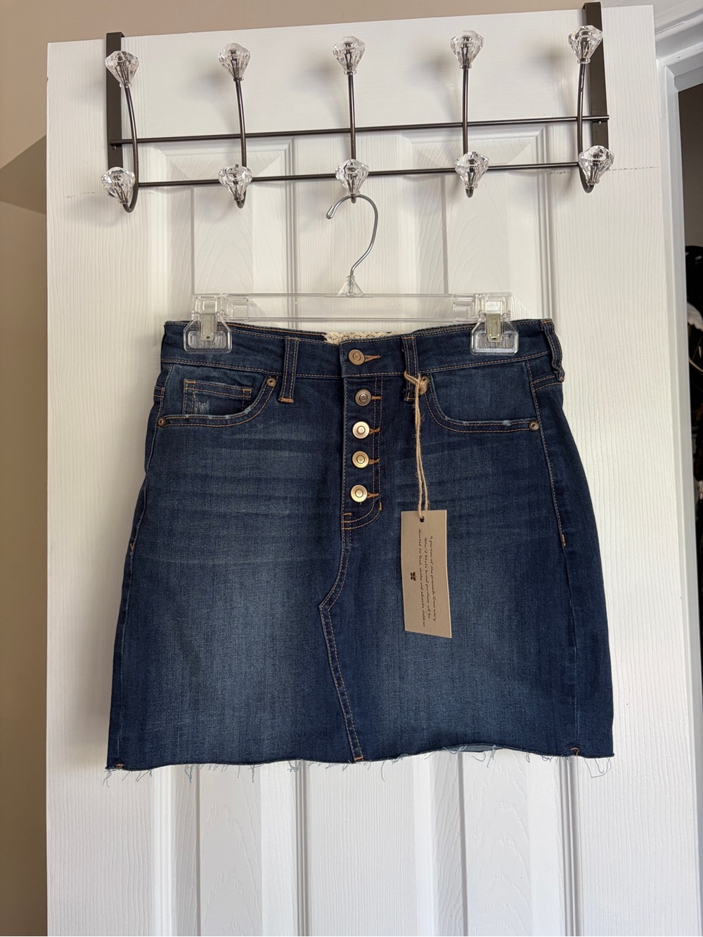 NWT Altar’s State dark denim mini skirt Small